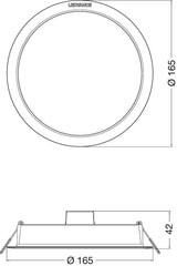 LEDVANCE LED-Einbaustrahler 13W EVG 1LED DL IP44 DN DN 165 13W 830 1430LM WT ws