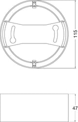 LEDVANCE Einbaurahmen sw Kst 115mm DL SLIM FRAME DN DN 115 BK H47mm