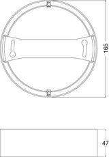 OSRAM-LEDVANCE Aufbaurahmen ws Kst H47mm DL IP44 FRAME DN 165 WT 10X1 165mm