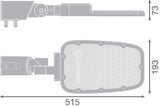 LEDVANCE LED-Aufsatzleuchte 65W 60mm gr SL AREA SPD MD V 65W 730 RV20ST GY 3000K