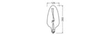OSRAM LED-Kugellampe FM E27 4W 1800K ws Vintage 1906 Cla C 125 15 Fil DIM 4 140l