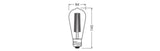 OSRAM LED-Lampe FM E27 8,8W 2200K go F Vintage 1906 Edison 60 Fil DIM 8.8W 806l