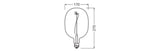 OSRAM LED-Lampe FM E27 4,5W 1600K ws G Vintage 1906 1906 Ballon 15 Fil DIM 4.5W