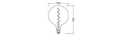 OSRAM LED-Kugellampe FM E27 4,8W 2200K G Vintage 1906 1906 Globe 200 33 Fil DIM 4