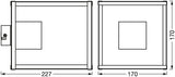 LEDVANCE LED-Wandanbauleuchte 20W sw Decor Nairobi Wall E27