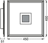 LEDVANCE LED-Anbauleuchte 24W 2700-6500K SMART+ Wifi PlanonPlusHoleBacklight 1550