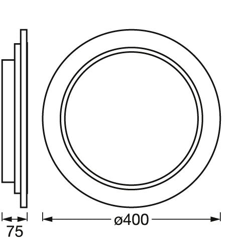 LEDVANCE LED-Anbauleuchte 24W 2700-6500K SMART+ Wifi Orbis Wood 400mm TW 1250lm