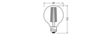 OSRAM LED-Kugellampe FM E27 5,8W 2200K G Vintage 1906 Globe 80 40 Fil DIM 5. go