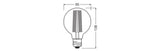 OSRAM LED-Kugellampe FM E27 G95 5,8W ws Vintage 1906 1906 Globe 95 40 Fil DIM 5.