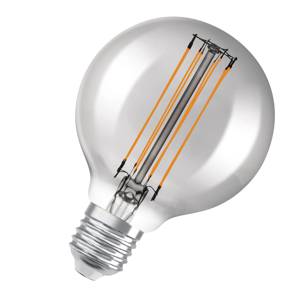 OSRAM LED-Kugellampe FM E27 11W 1800K ws Vintage 1906 Globe 80 42 Fil DIM 11 500l
