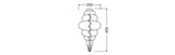 OSRAM LED-Lampe FM E27 4,8W 2200K ws G Vintage 1906 1906 NEST 33 Fil DIM 4.8W 8