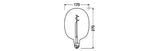 OSRAM LED-Lampe FM E27 4,8W 2700K ws G Vintage 1906 1906 Ballon 30 Fil DIM 4.8W
