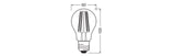 LEDVANCE LED-Lampe FM E27 A40 2,5W 3000K LED Cla A 40 Filament EE A S 2.5W 8 ws