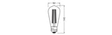 OSRAM LED-Lampe FM E27 11W 1800K ws G kl Vintage 1906 Edison 42 Fil DIM 11W 500lm