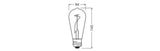 OSRAM LED-Lampe FM E27 3,4W 1800K ws G Vintage 1906 Edison 10 Filament 3.4 100l