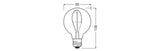 OSRAM LED-Kugellampe FM E27 G95 3,4W ws Vintage 1906 1906 Globe 95 10 Fil 3.4W 8