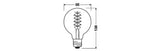 OSRAM LED-Kugellampe FM E27 G95 7,8W ws Vintage 1906 1906 Globe 95 30 Fil DIM 7.
