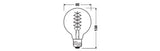 OSRAM LED-Kugellampe FM E27 G95 7W 2200K Vintage 1906 1906 Globe 95 48 Fil DIM 7W
