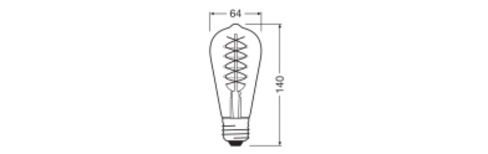 OSRAM LED-Lampe FM E27 7,8W 1800K ws G Vintage 1906 Edison 30 Fil DIM 7.8W 360l