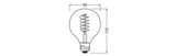 OSRAM LED-Kugellampe FM E27 4,8W 2200K F Vintage 1906 Globe 80 37 Fil DIM 4. go