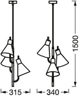 LEDVANCE LED-Pendelleuchte 1LED 3000K sw Decor Tokio Pendant 850lm Konv sym IP20