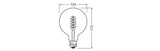 OSRAM LED-Kugellampe FM E27 G125 7,8W ws Vintage 1906 1906 Globe 125 30 Fil DIM 7