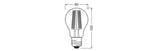 LEDVANCE LED-Lampe FM E27 A100 7,2W ws A LED Classic A 100 Fil EE A S 7.2W 8 3000