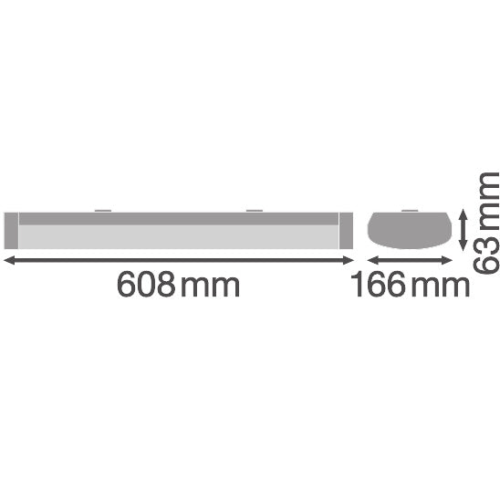 OSRAM-LEDVANCE Lichtleiste 18W 4000K LN SF 600 P 18W 840 WT IP44 2430lm Konv