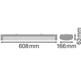 OSRAM-LEDVANCE Lichtleiste 18W 4000K LN SF 600 P 18W 840 WT IP44 2430lm Konv