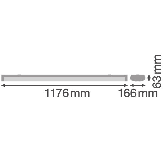 OSRAM-LEDVANCE Lichtleiste 32W 4000K LN SF 1200 P 32W 840 WT IP44 4384lm