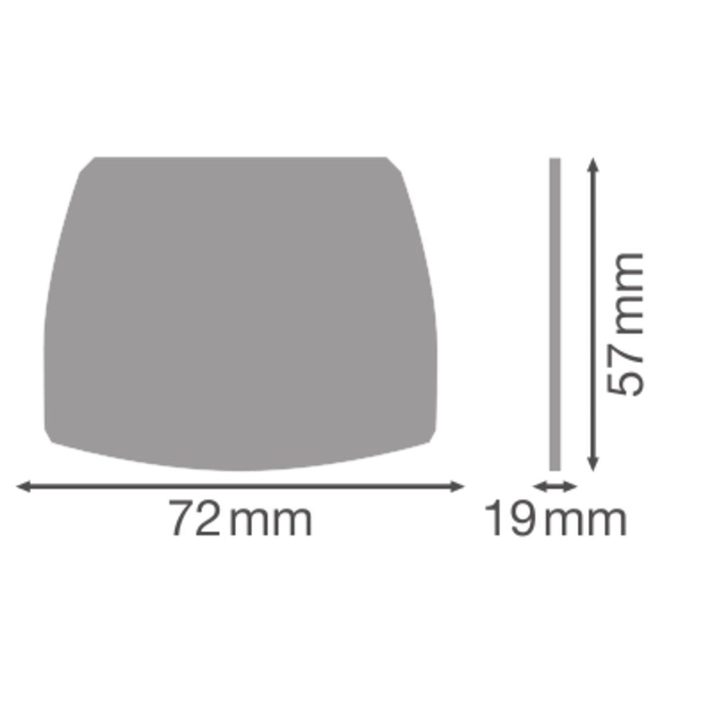 LEDVANCE Endkappe ws Kst L57mm B72mm TRUSYS FLEX END CAP LOW RAIL WT H19mm