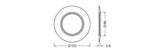 LEDVANCE Reduzierring sw ST 133mm H3mm SP RING D133 BK