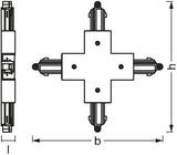 LEDVANCE Kupplung/Verbinder X ws 172mm Tracklight Cross Connector White