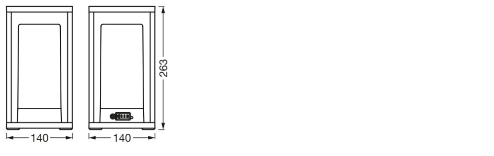 LEDVANCE LED-Wohnraumleuchte 5W 3000K sw SMART+ Wifi Table Frame MAX Powerba 270l