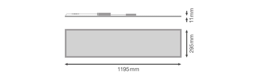 LEDVANCE LED-Panel 1195x295mm 33W 3000K PL CMFT 1200 P 33W 830 DALIVR 4320lm ws