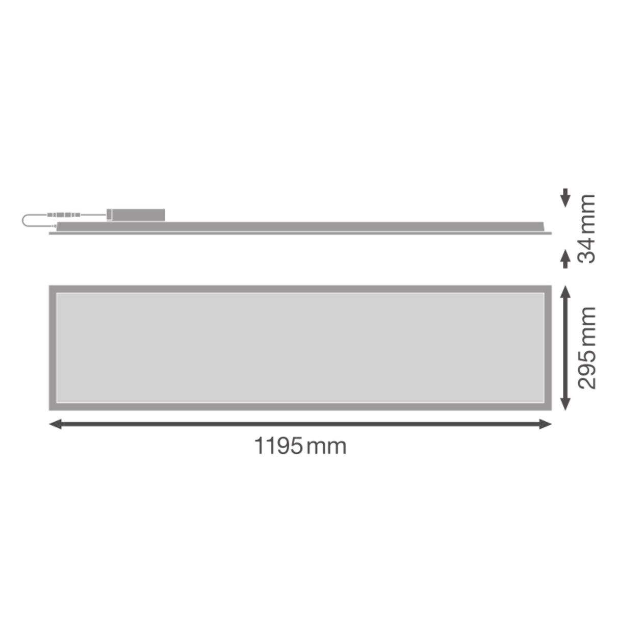 LEDVANCE LED-Panel 1195x295mm 26W 4000K PL COMP 1200 DA V 26W 840 3640lm ws EVG
