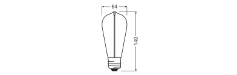OSRAM LED-Lampe FM E27 2,2W 2700K ws G Vintage 1906 Edison 16 Fil Mag 2.2W 150l