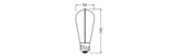 OSRAM LED-Lampe FM E27 2,2W 2700K ws G Vintage 1906 Edison 12 Fil Mag 2.2W 120l