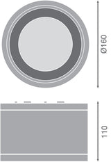 LEDVANCE LED-Anbaustrahler 30W Konv 1LED DL SURFACE IP65 DN 160 P 30W 830 36 ws