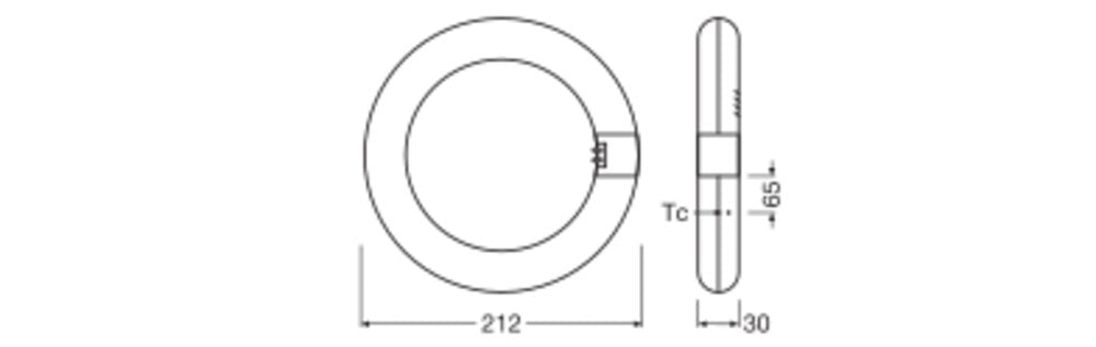 LEDVANCE LED-Röhrenlampe G10q 11W 6500K LED TUBE T9 C 22 EM V 11W 865 G10Q ws E