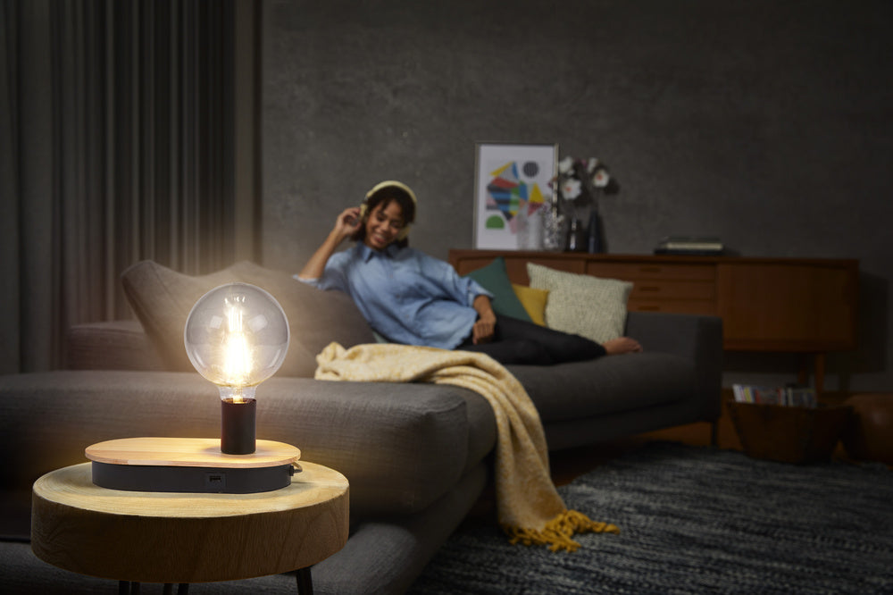 LEDVANCE LED-Wohnraumleuchte 20W br Decor Wood Table Touch E27 m.Schalt