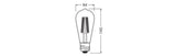 LEDVANCE LED-Lampe FM E27 3,8W 3000K ws LED Classic Edison 60 Fil EE A S 3. 806l