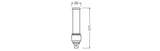 LEDVANCE LED-Röhrenlampe G24d-3 9W 6500K DULUX LED D26 EM & AC MAINS V 9W 86 ws