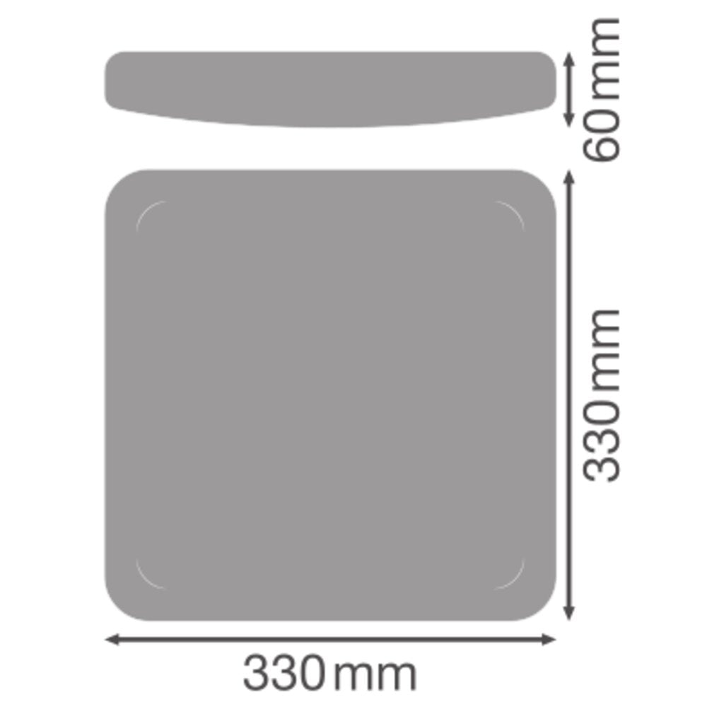 LEDVANCE Abdeckung ws sym direkt Kst SF SQUARE 330 COVER 330x330x60mm