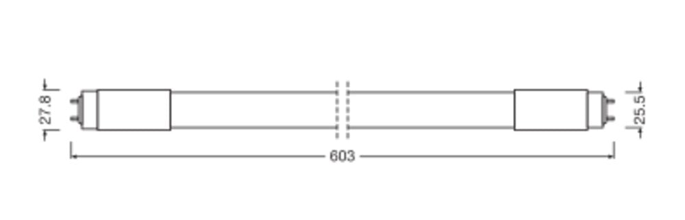 LEDVANCE LED-Röhrenlampe G13 T8 7,5W ws LED TUBE T8 HF P 600 mm 7.5W 830 3000K