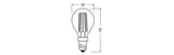 OSRAM LED-Kugellampe FM E14 P45 4W 2700K LED Superstar Plus ClaP 40 Fil 4W 8 ws