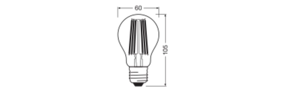 LEDVANCE LED-Lampe FM E27 A100 8,2W ws B LED Classic A 100 Fil DIM EE B S 8. 2700