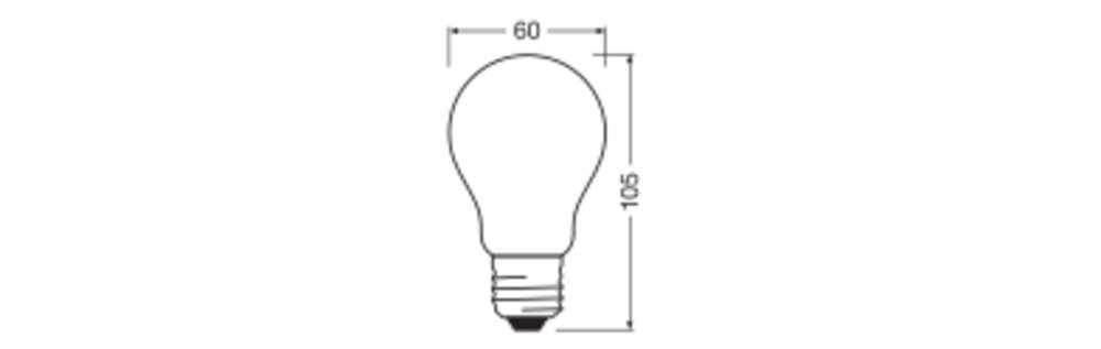 LEDVANCE LED-Lampe FM E27 A75 5W 3000K A LED Classic A 75 EE A S 5W 830 Fros ws