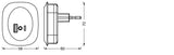 LEDVANCE Nachtlicht ws m.Lichtsen sw Lunetta Edge Sensor 3000K Black m.LM