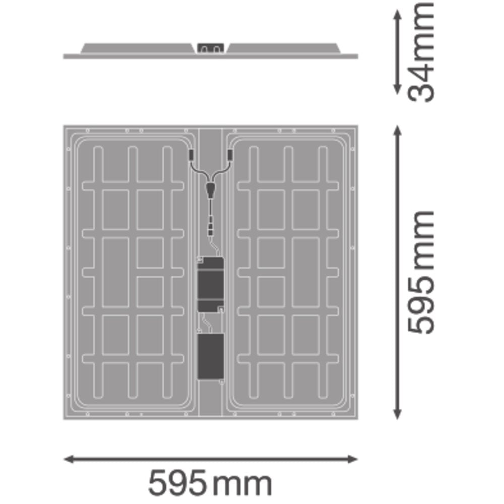 LEDVANCE LED-Panel 595x595mm 36W 3000K PL PROT 600 P 36W 830 PS 5040lm ws Konv